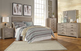 Culverbach Queen/Full Panel Headboard Bed with Mirrored Dresser, Chest and 2 Nightstands