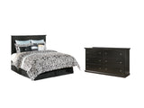 Maribel Queen/Full Panel Headboard Bed with Dresser