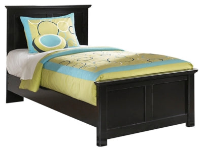 Maribel Twin Panel Bed with Mirrored Dresser and Nightstand