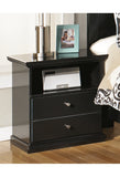 Maribel King/California King Panel Headboard Bed with Mirrored Dresser, Chest and 2 Nightstands