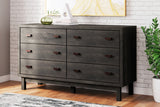 Toretto Queen Bookcase Headboard with Dresser