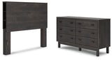 Toretto Queen Bookcase Headboard with Dresser