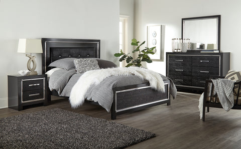 Kaydell Queen Upholstered Panel Bed with Dresser