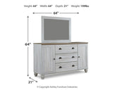 Haven Bay King Panel Bed with Mirrored Dresser, Chest and Nightstand