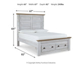 Haven Bay Queen Panel Storage Bed with Mirrored Dresser, Chest and Nightstand