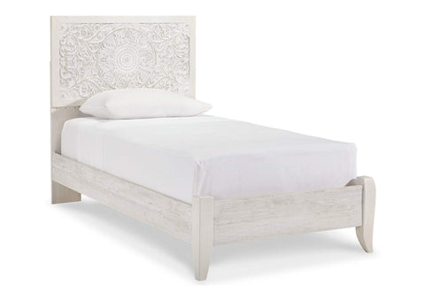 Paxberry White Wash Twin Panel Bed