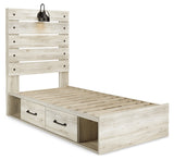 Cambeck Twin Panel Bed with 2 Storage Drawers with Dresser