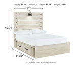 Cambeck Full Panel Bed with 4 Storage Drawers