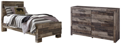 Derekson Twin Panel Bed with Dresser