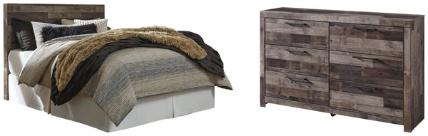 Derekson Queen/Full Panel Headboard Bed with Dresser