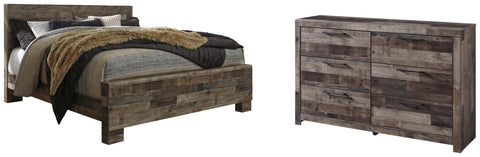 Derekson King Panel Bed with Dresser