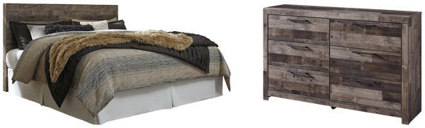 Derekson King Panel Headboard Bed with Dresser