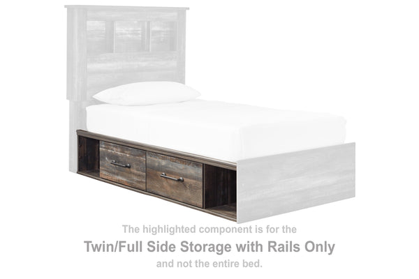 Drystan Twin/Full Side Storage with Rails