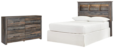 Drystan Full Bookcase Headboard Bed with Dresser