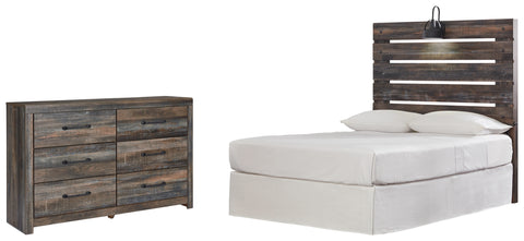 Drystan Full Panel Headboard Bed with Dresser