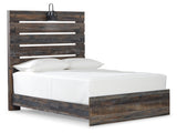 Drystan Full Panel Bed with Mirrored Dresser and 2 Nightstands