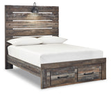 Drystan Full Panel Bed with 2 Storage Drawers with Dresser