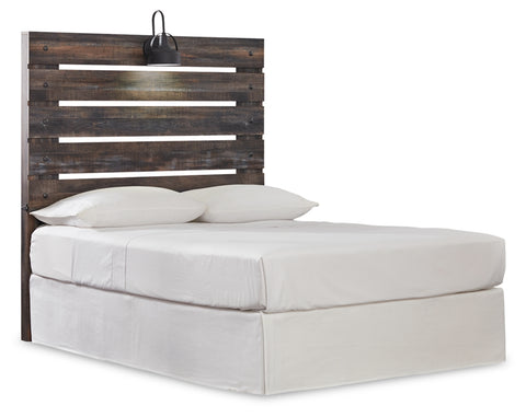 Drystan Full Panel Headboard Bed with Mirrored Dresser and Chest