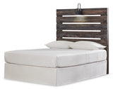 Drystan Full Panel Headboard Bed with Mirrored Dresser and 2 Nightstands