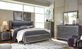 Lodanna King Panel Bed with Mirrored Dresser