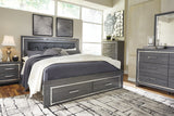 Lodanna King Panel Bed with 2 Storage Drawers