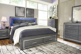 Lodanna King Panel Bed with 2 Storage Drawers