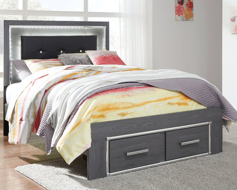 Lodanna Full Panel Bed with 2 Storage Drawers