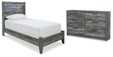 Baystorm Twin Panel Bed with Dresser