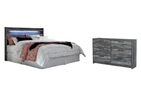 Baystorm King Panel Headboard Bed with Dresser