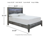 Baystorm Full Panel Bed with Mirrored Dresser and Nightstand