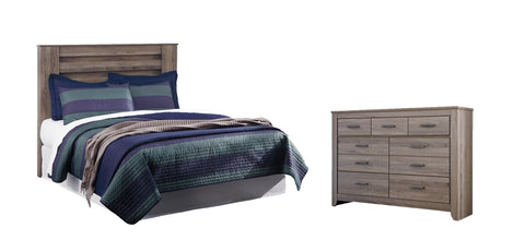 Zelen King/California King Panel Headboard Bed with Dresser