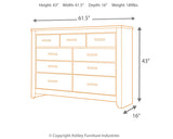 Zelen Full Panel Headboard Bed with Dresser