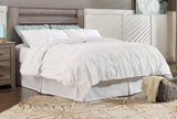 Zelen Queen/Full Panel Headboard Bed with Mirrored Dresser