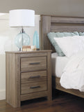 Zelen Queen/Full Panel Headboard Bed with Mirrored Dresser, Chest and 2 Nightstands