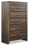 Juararo California King Poster Bed with Mirrored Dresser and Chest