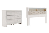 Altyra King Bookcase Headboard Bed with Dresser