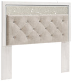 Altyra Queen Panel Headboard Bed with Mirrored Dresser, Chest and 2 Nightstands