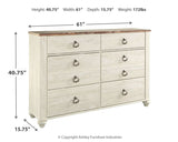 Willowton King Panel Bed with Dresser