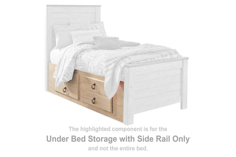 Willowton Under Bed Storage with Side Rail