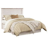 Willowton Queen/Full Panel Headboard Bed with Mirrored Dresser