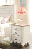 Willowton Twin Panel Headboard Bed with Mirrored Dresser and 2 Nightstands