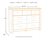 Bellaby King Platform Bed with 2 Storage Drawers with Mirrored Dresser and Nightstand