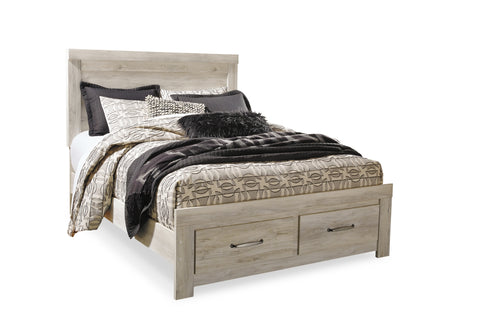 Bellaby Queen Platform Bed with 2 Storage Drawers with Mirrored Dresser