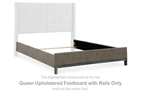 Wittland Queen Upholstered Footboard with Rails