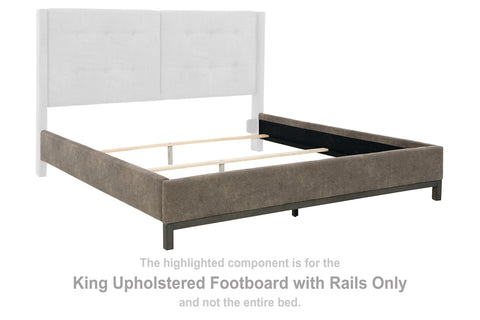 Wittland King Upholstered Footboard with Rails