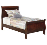 Alisdair Twin Sleigh Bed with Mirrored Dresser and Chest