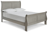 Kordasky Full Sleigh Bed with Mirrored Dresser