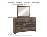 Wynnlow Queen Panel Bed with Mirrored Dresser and Nightstand