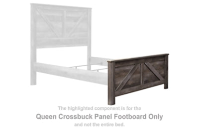 Wynnlow Queen Crossbuck Panel Footboard