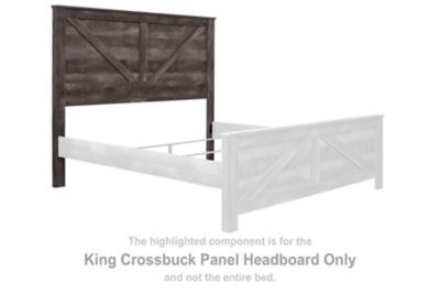 Wynnlow King Crossbuck Panel Headboard